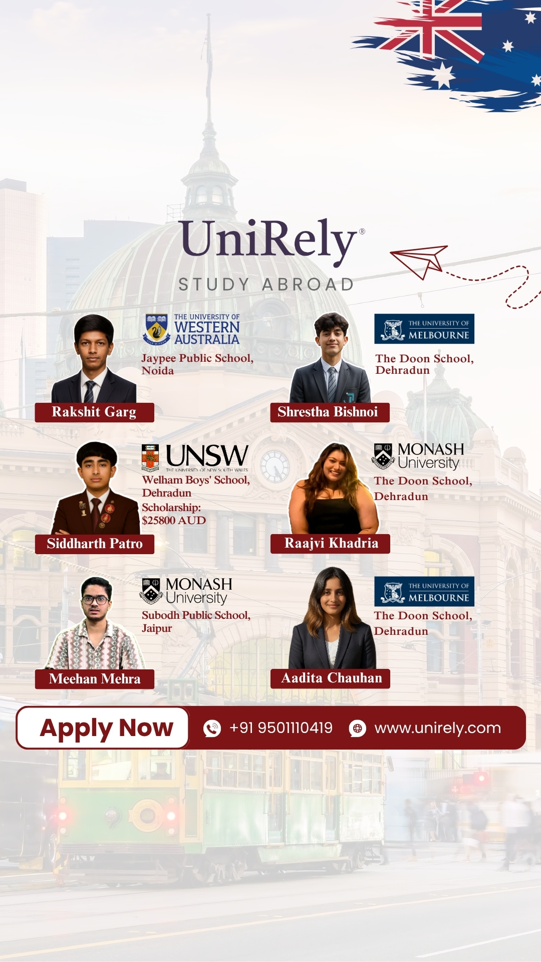 UniRely Study Abroad Facebook ad