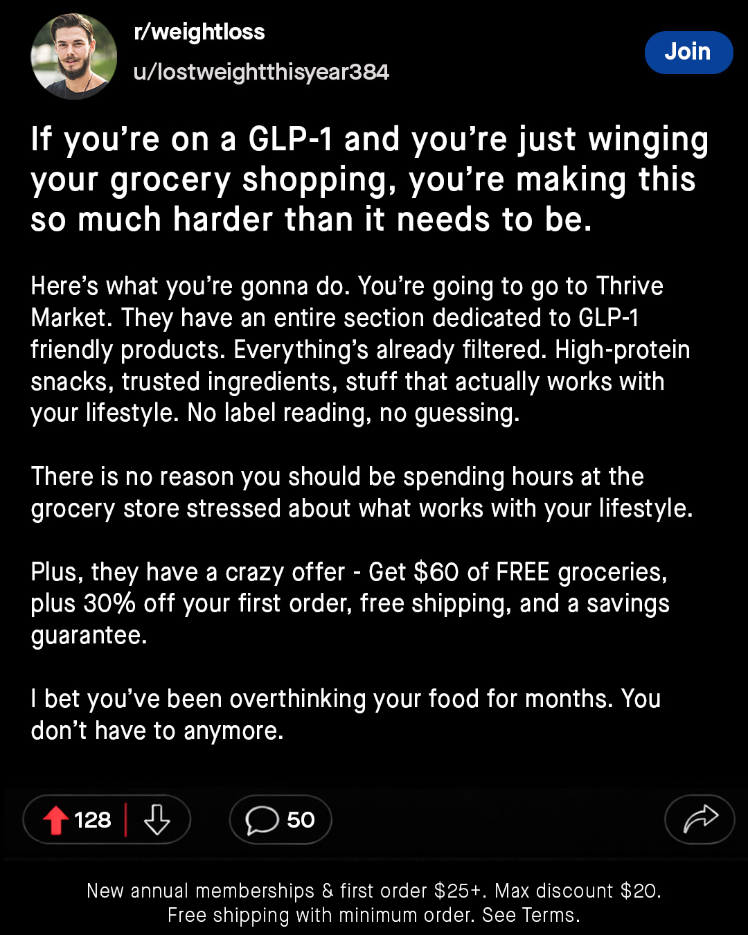 Thrive Market Facebook ad