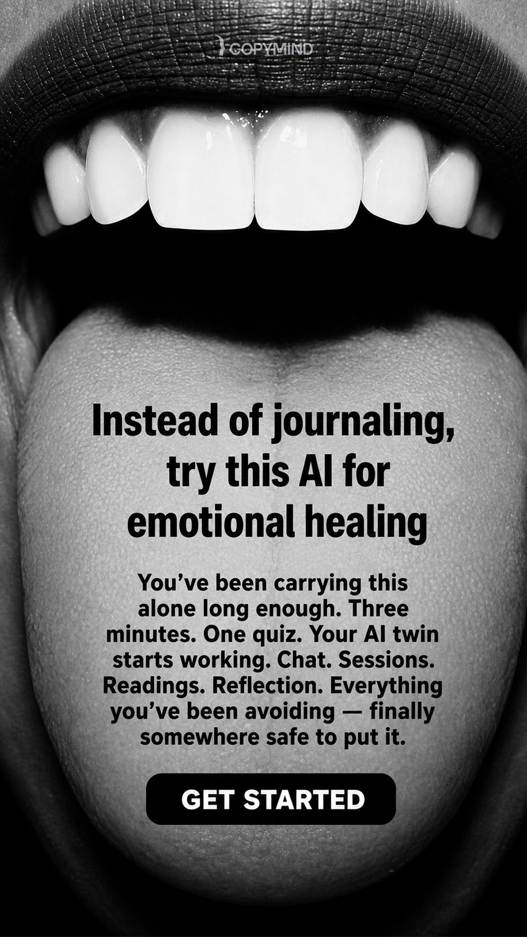 Copymind: AI twin for therapy Facebook ad