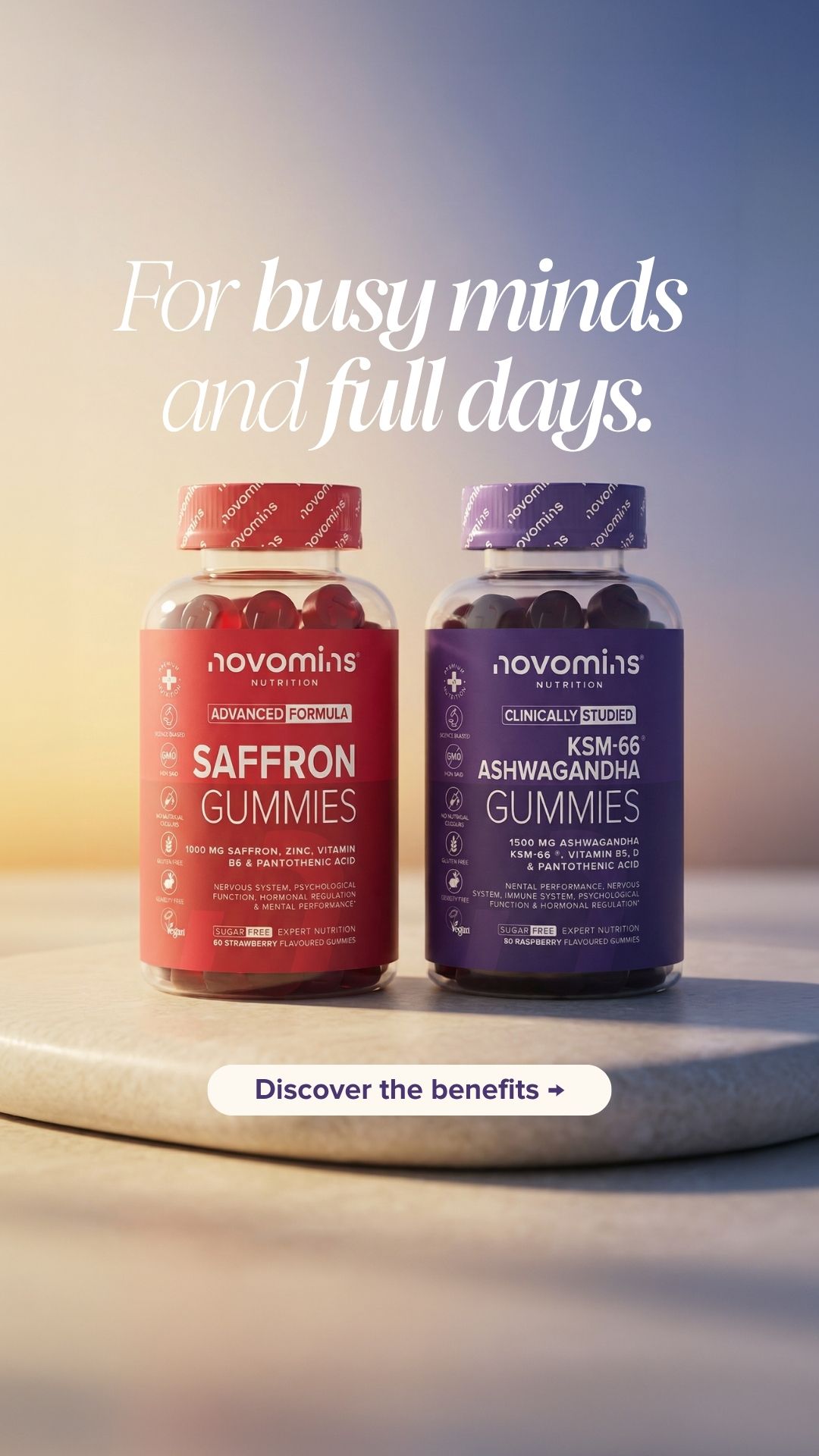 Novomins Nutrition Facebook ad