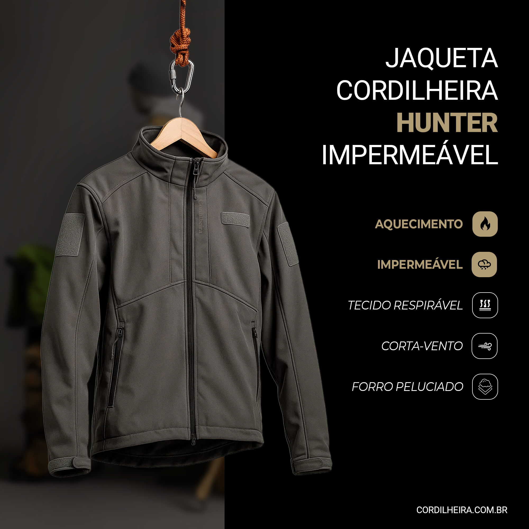 Cordilheira Brasil Facebook ad: Aquecimento, anti-rasgo e impermeável