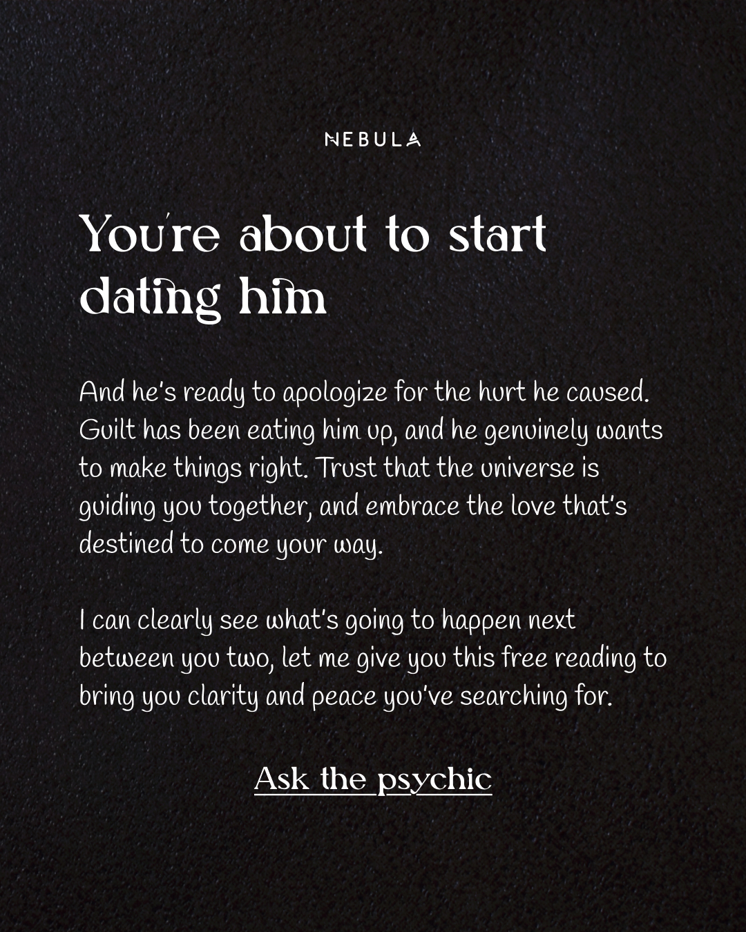 Your Relationship Advisor Facebook ad