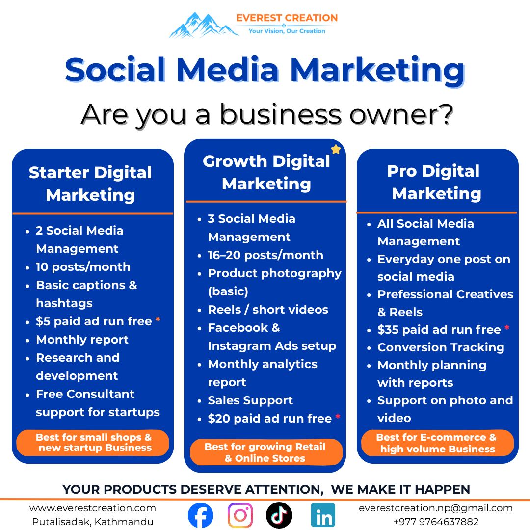 Everest Creation Facebook ad: Grow Your Business with Digital Marketing
