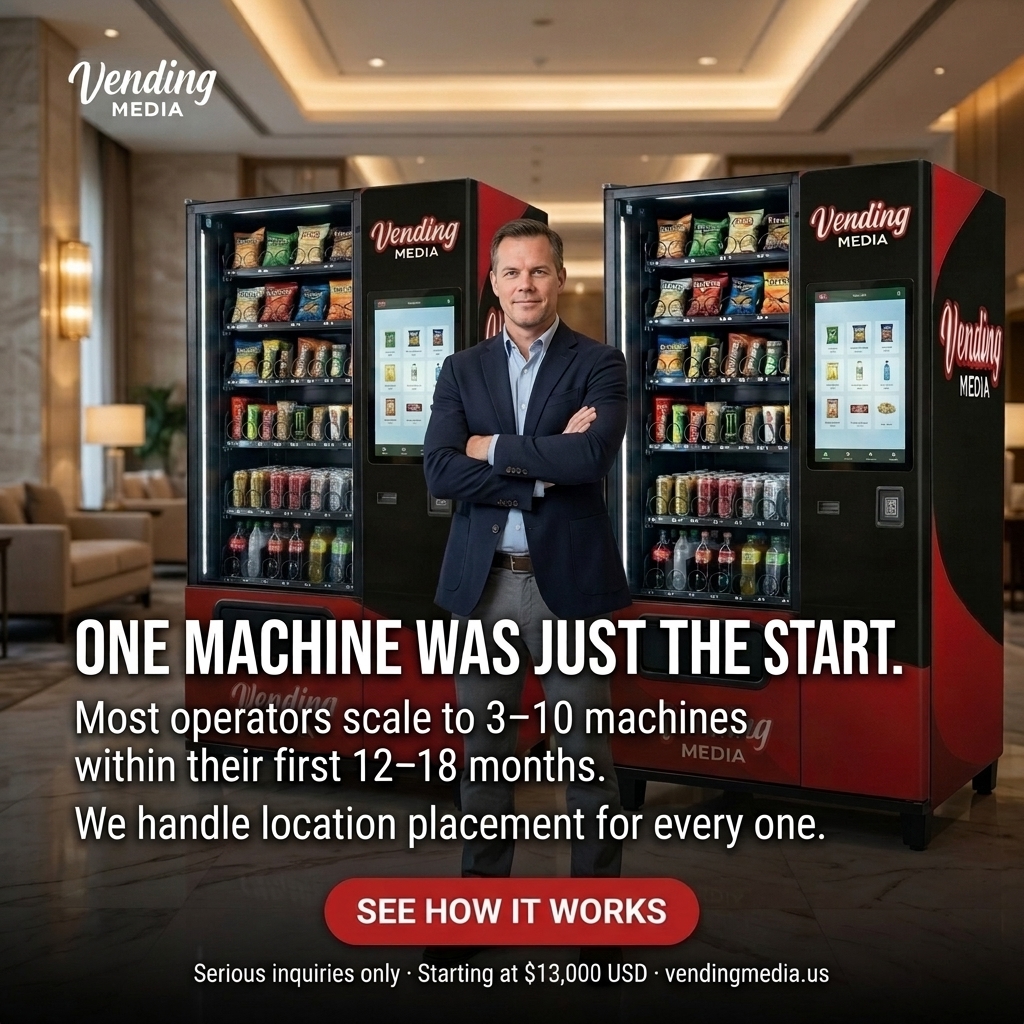 Vending Media Inc Facebook ad: Chat with us today!