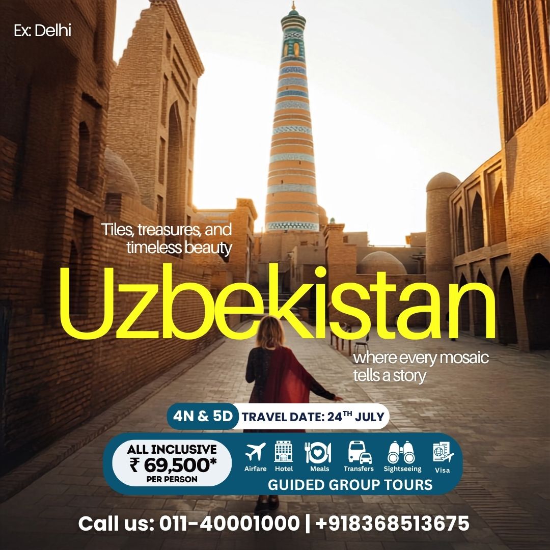 DookTravels Facebook ad: Tashkent Sale: 4N/5D @ ₹69,500*
