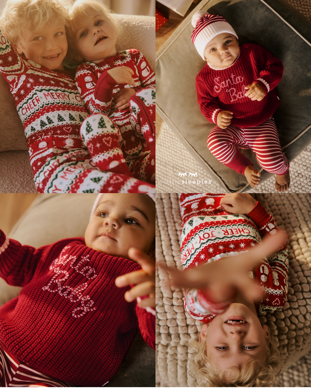 Little Sleepies Facebook ad: Shop new holiday PJs