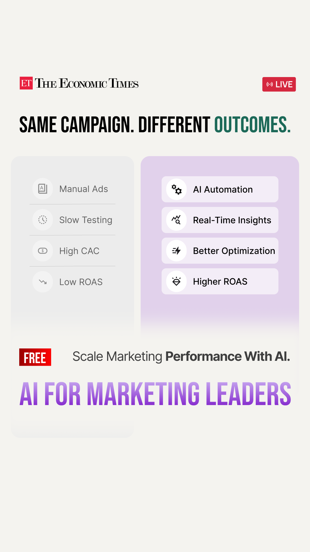 The Economic Times Facebook ad