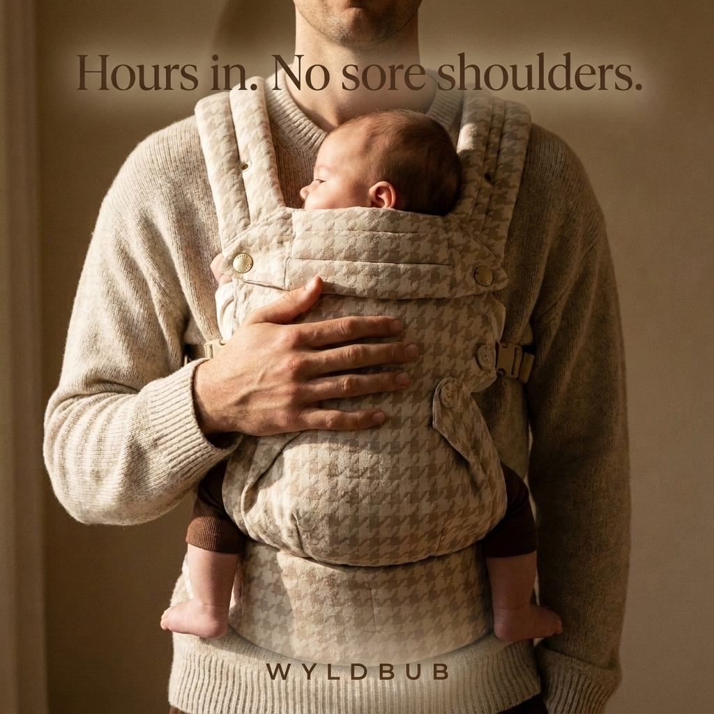 Wyld Bub Facebook ad: Hours in. No sore shoulders.