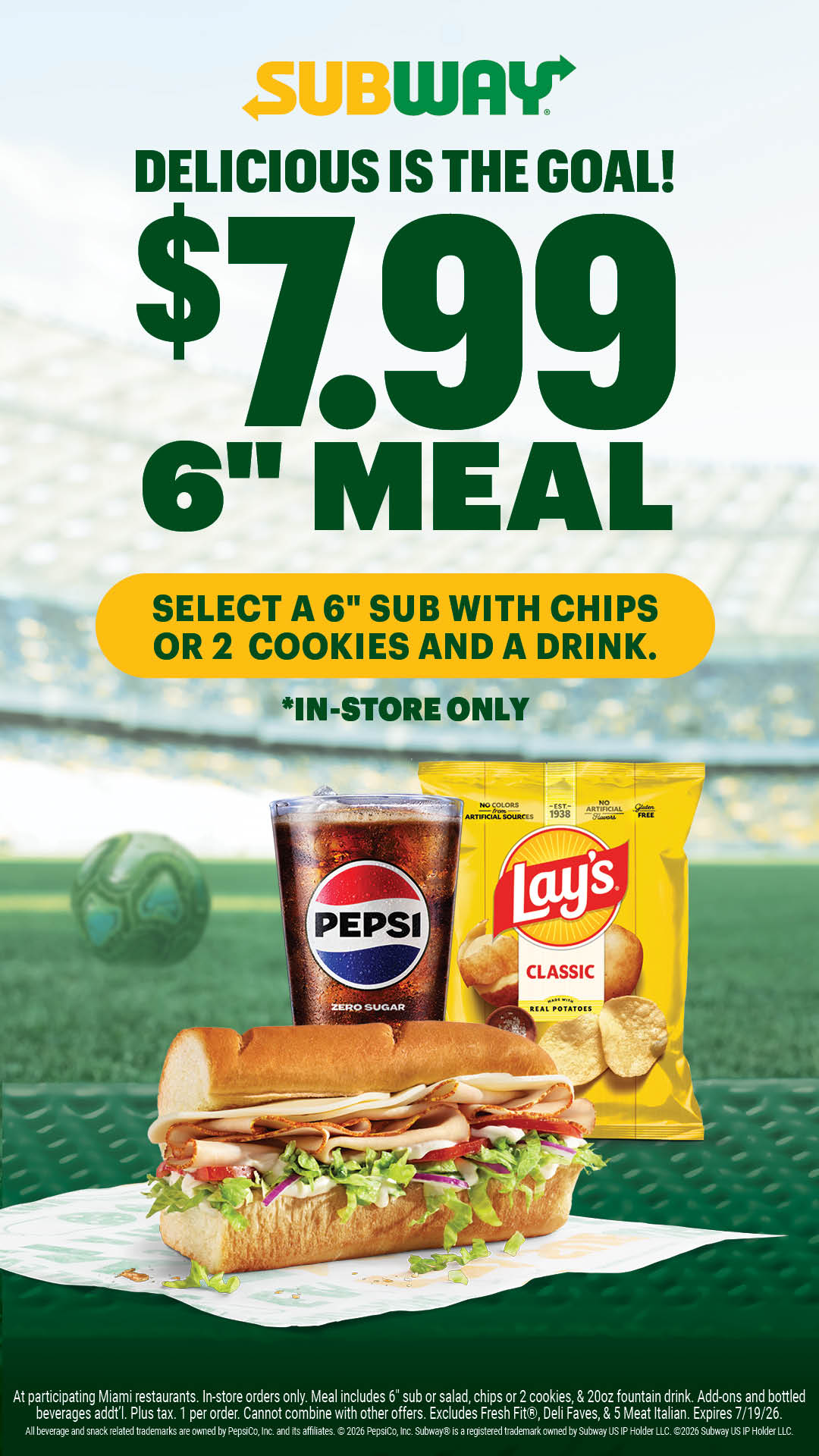 Subway Facebook ad