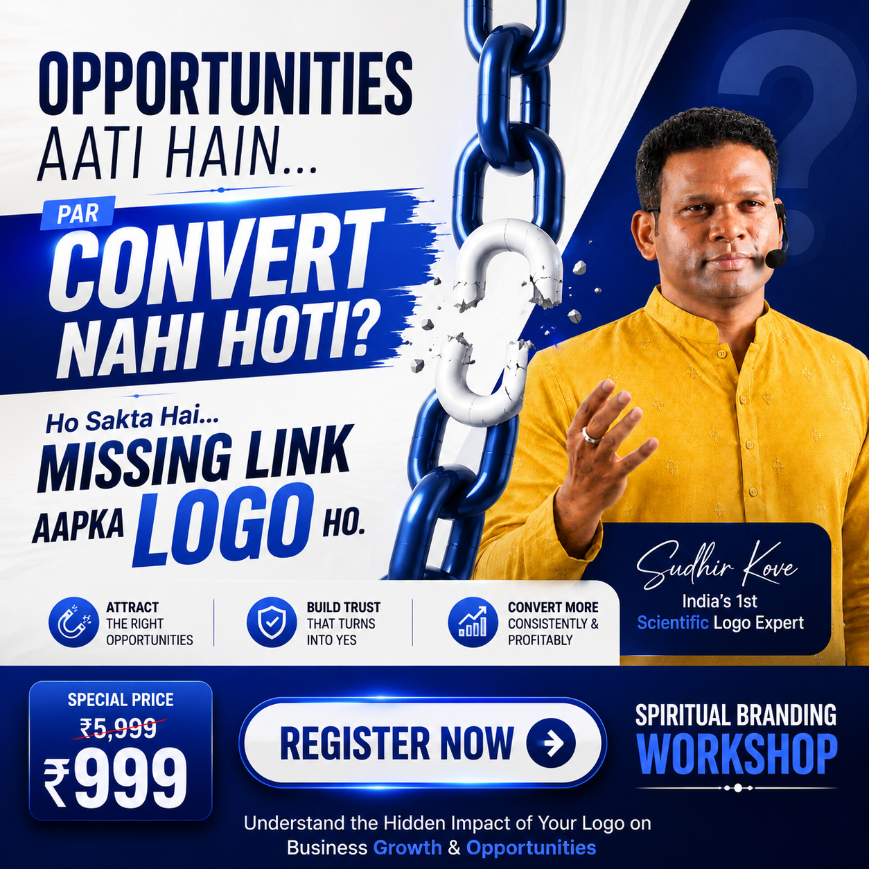 Scientific Logo Designing by Sudhir Kove Facebook ad