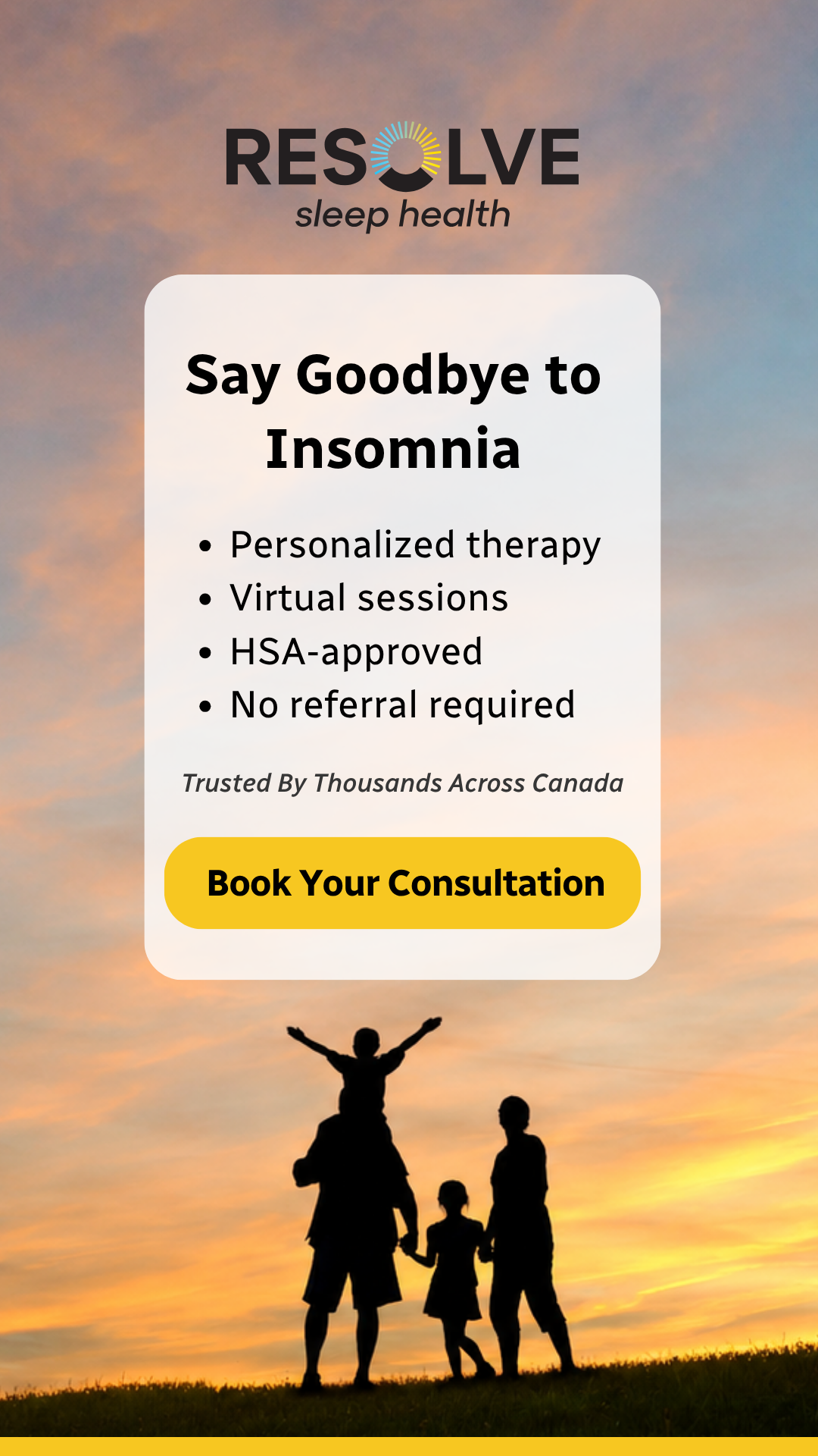 Resolve Sleep Health Facebook ad