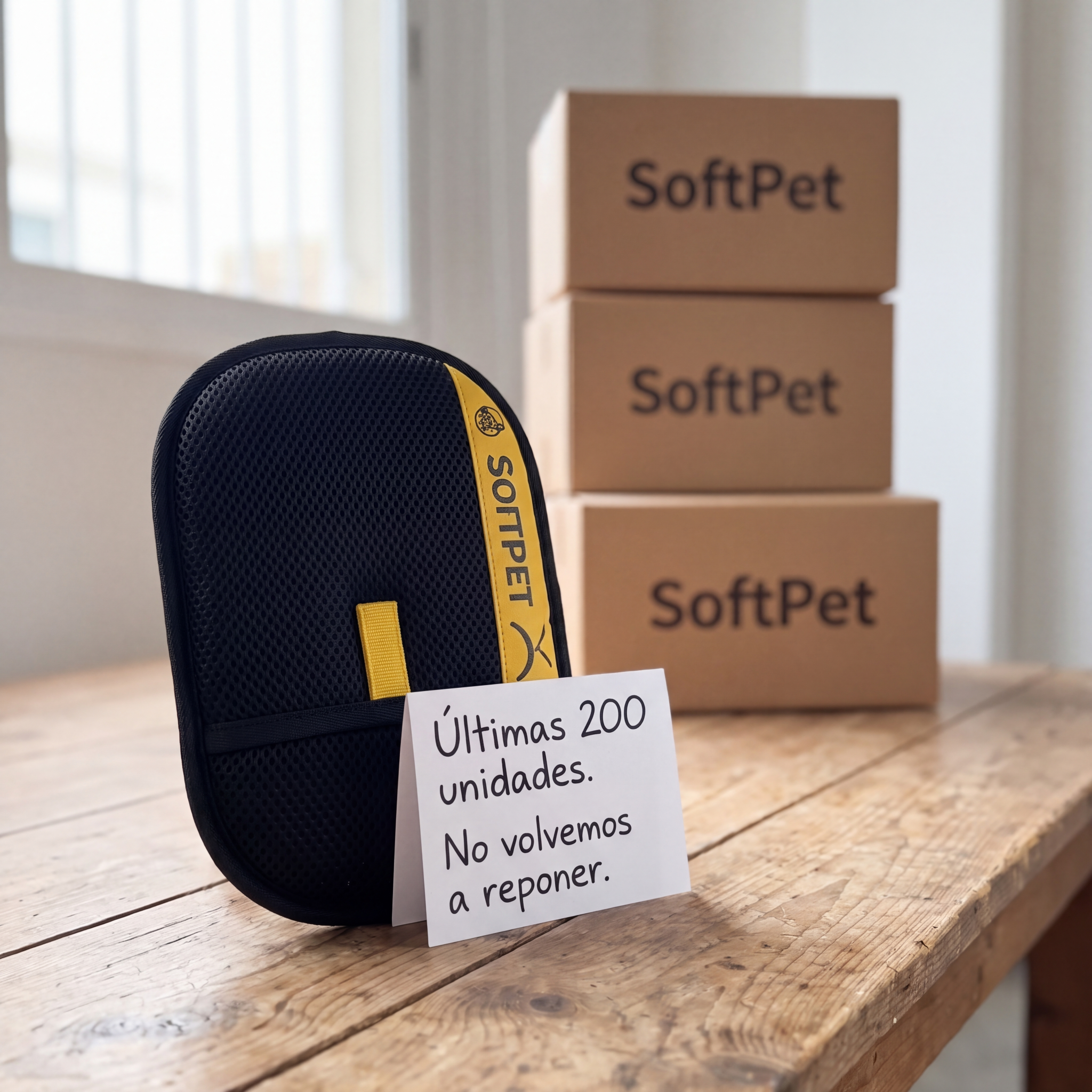 Softpet Facebook ad: Gánale la batalla al pelo de tu mascota.