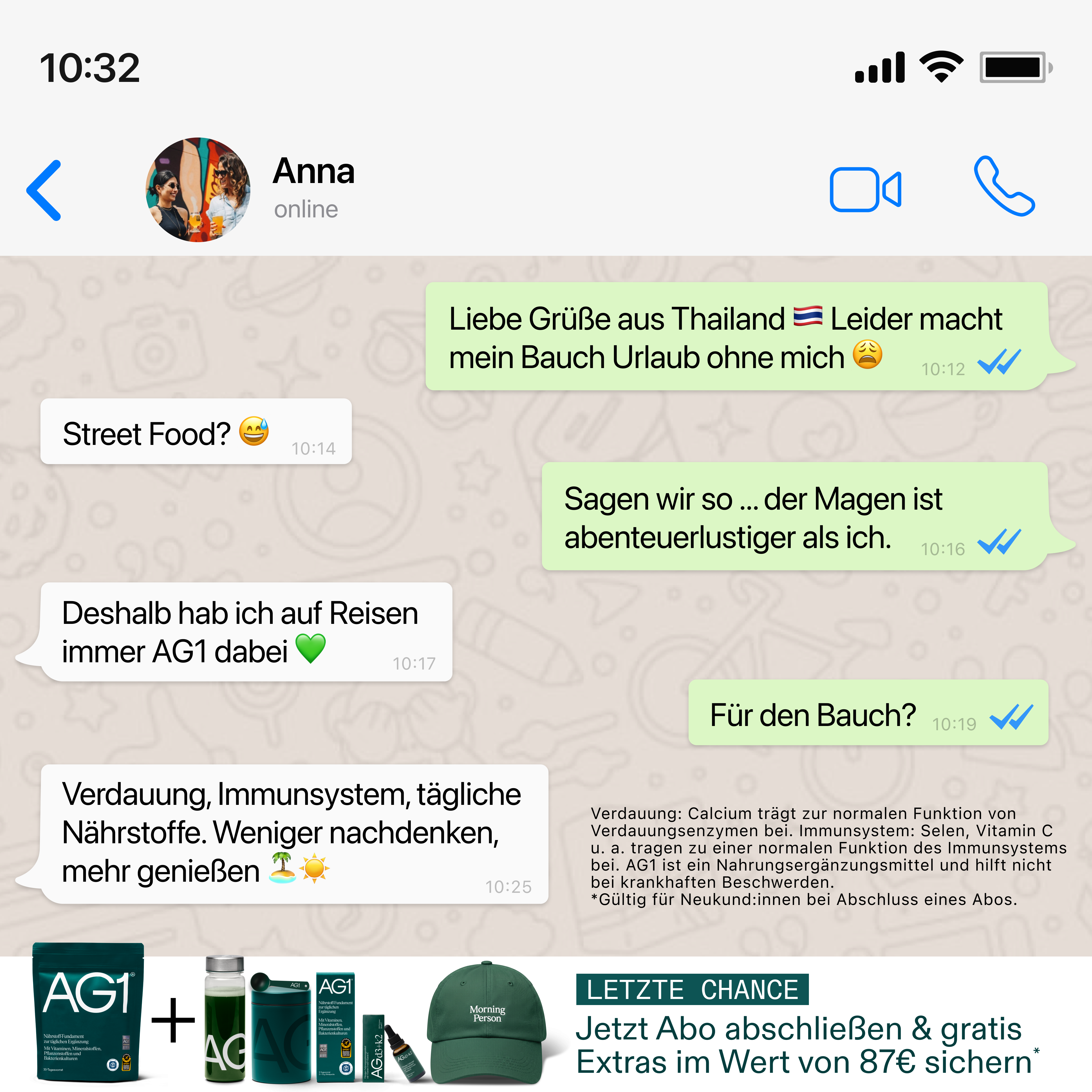 AG1 Deutschland Facebook ad