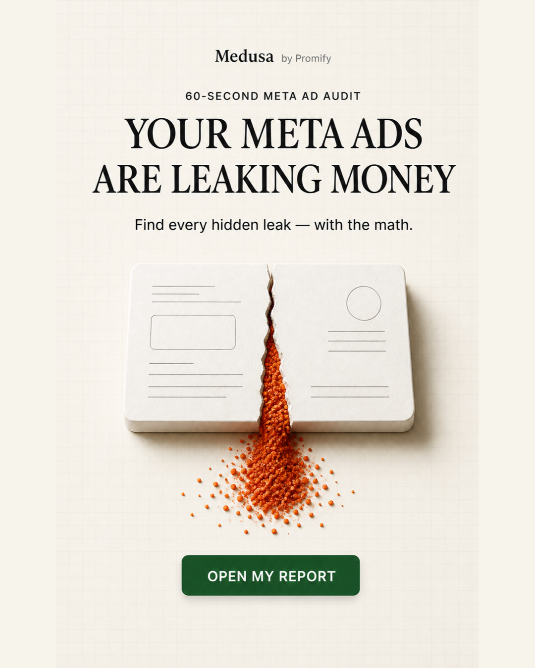 Promify Facebook ad: Find hidden Meta ad spend in 60 seconds