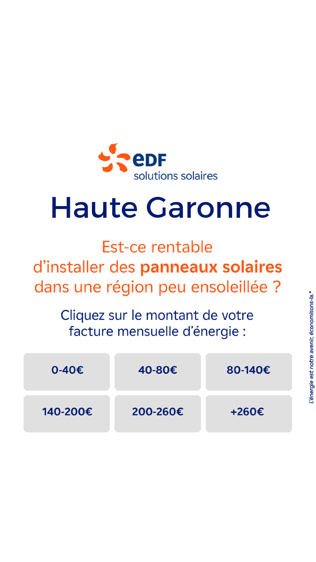 Mes offres EDF solutions solaires Facebook ad