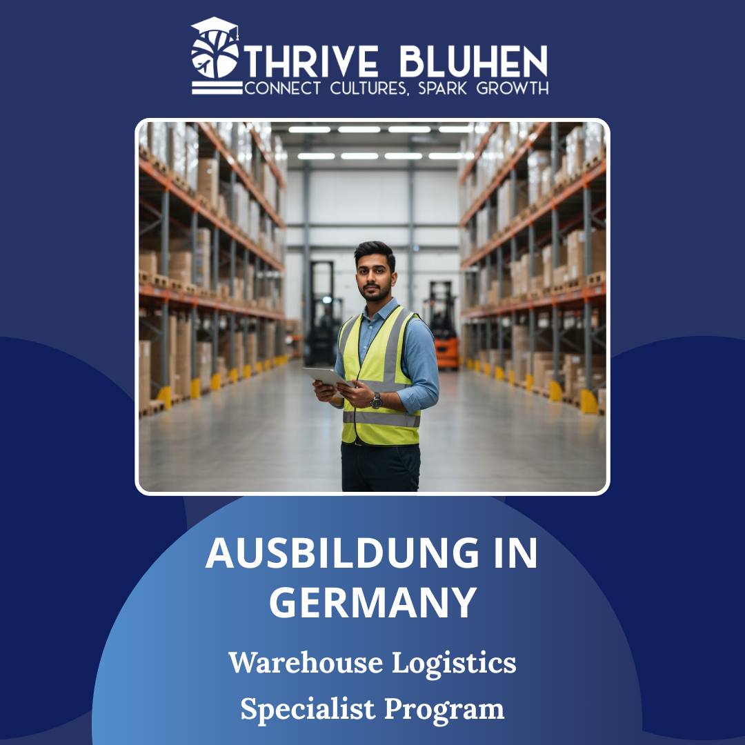 Thrive Bluhen Facebook ad: Study to become a Warehouse Logistics Specialist in…