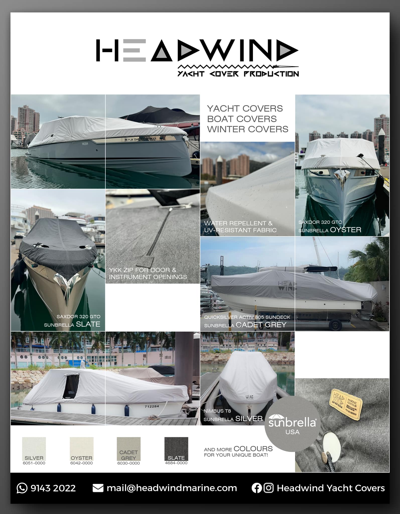 Headwind Yacht Covers Facebook ad: Invest a Cover for your yacht.