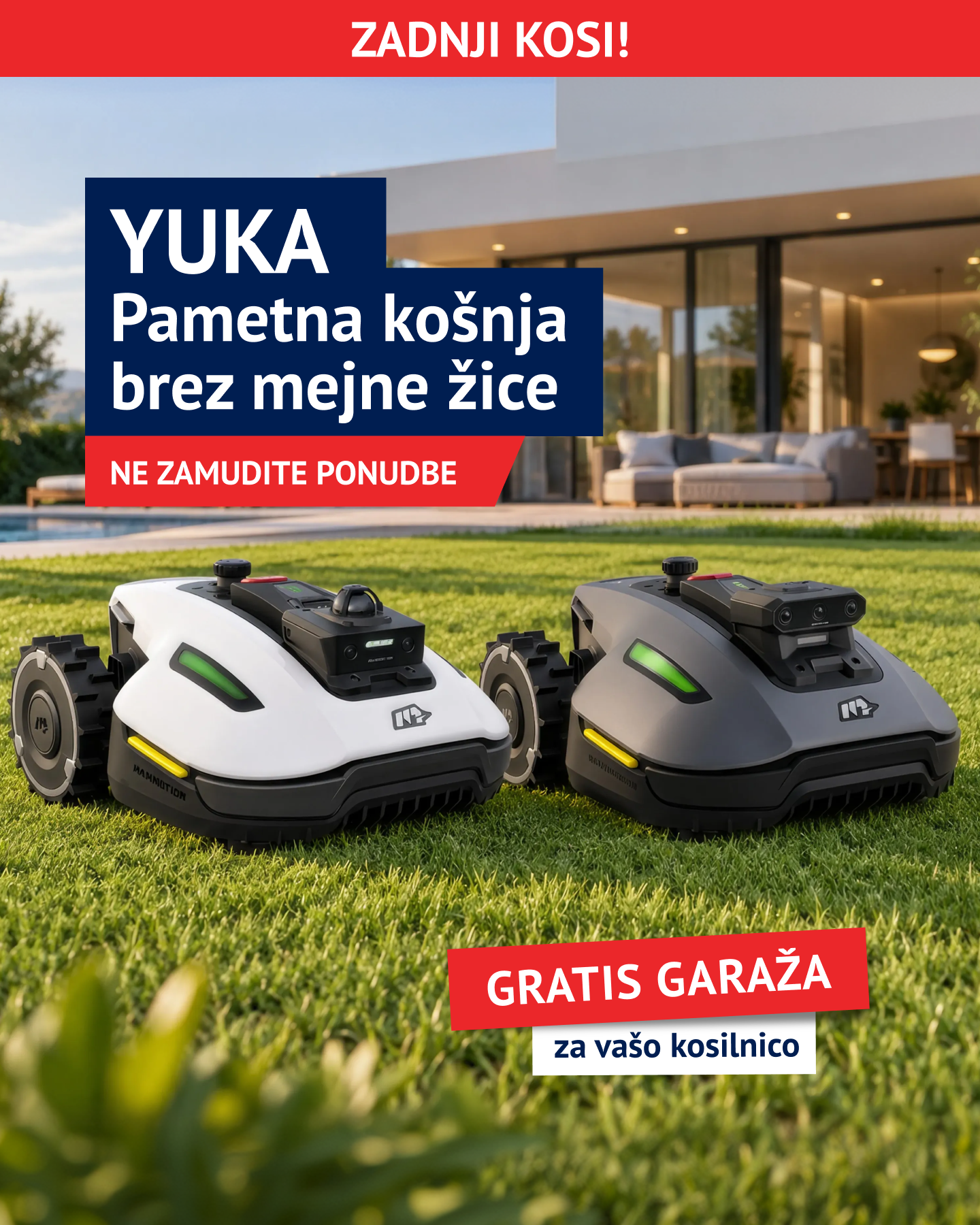 Inpos Facebook ad: Zadnji kosi Mammotion YUKA