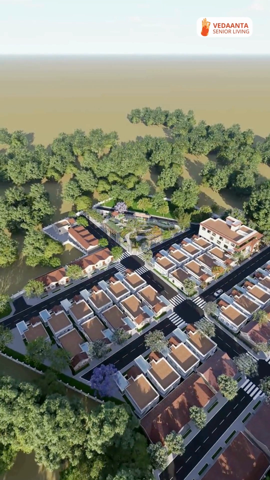 Vedaanta Senior Living Homes Facebook ad: Senior Living Villas from 49L