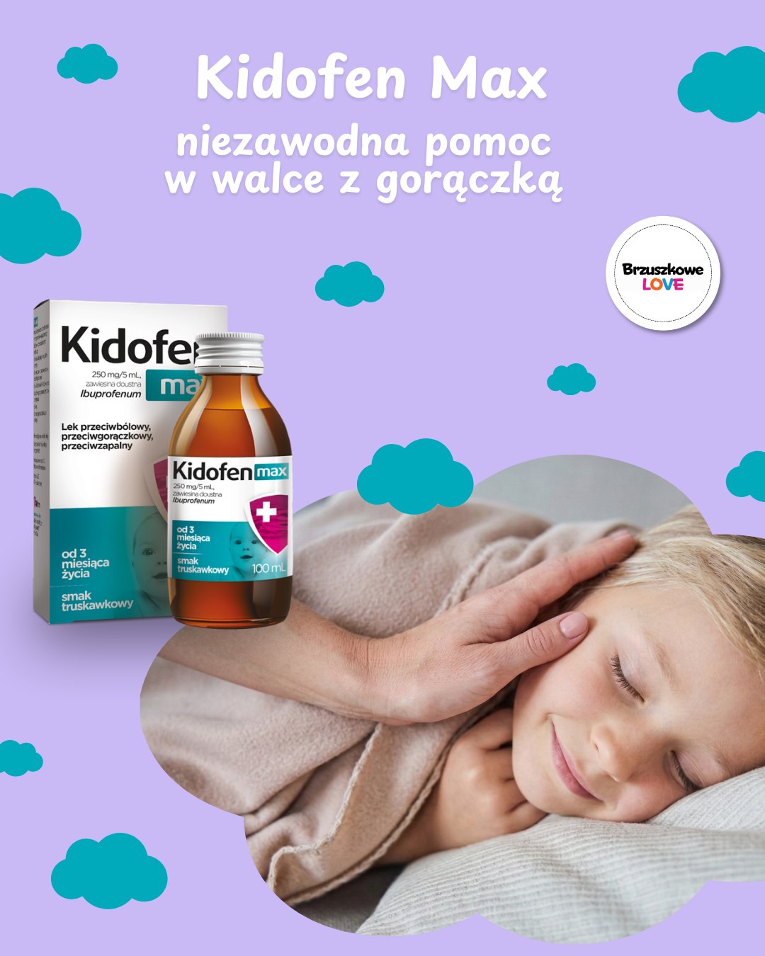 Brzuszkowe_Love Facebook ad: Gorączka, ból, bezsilność, kiedy maluszek cierpi, liczy się…