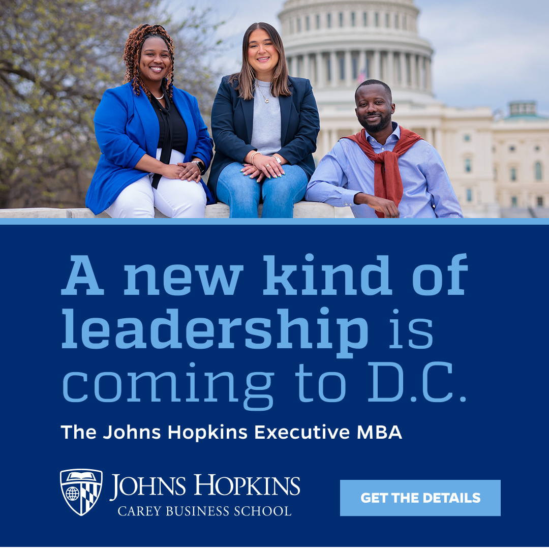 Johns Hopkins University Carey Business School Facebook ad: Johns Hopkins Executive MBA