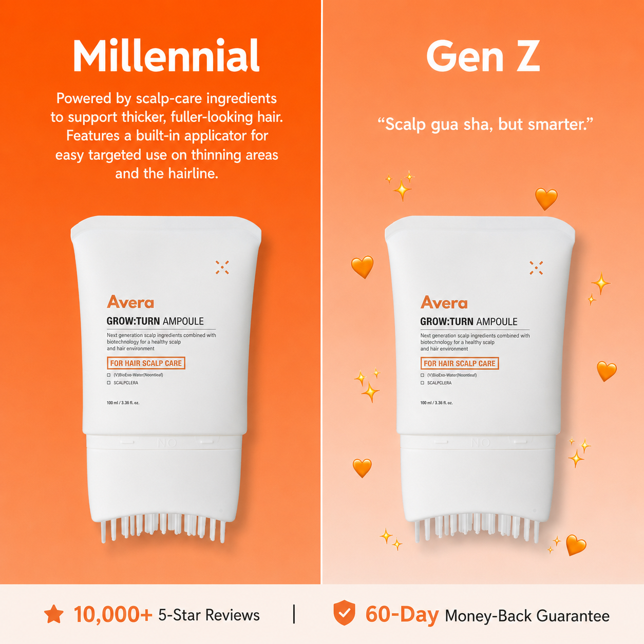 Avera Facebook ad: Korea's #1 Hair Growth Serum
