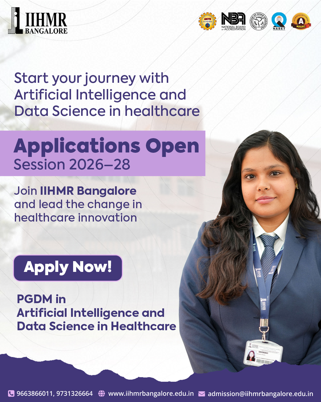 Institute of Health Management Research, Bangalore Facebook ad