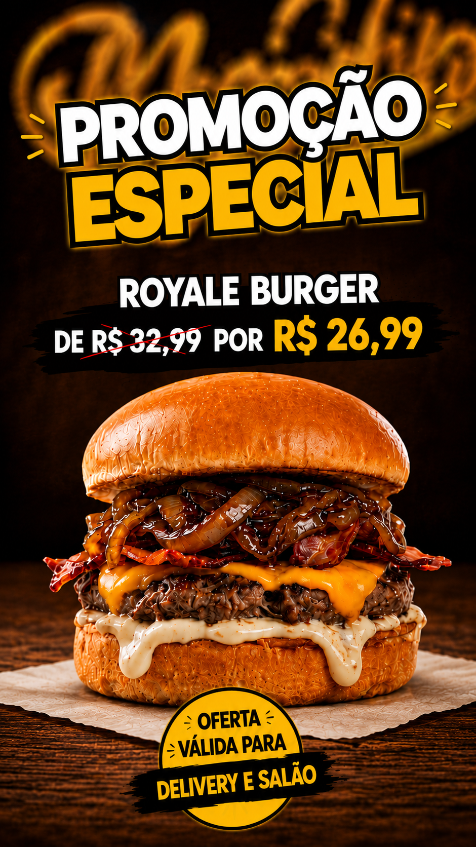Soberanos Burger Chapecó Facebook ad: Promoção por tempo limitado!