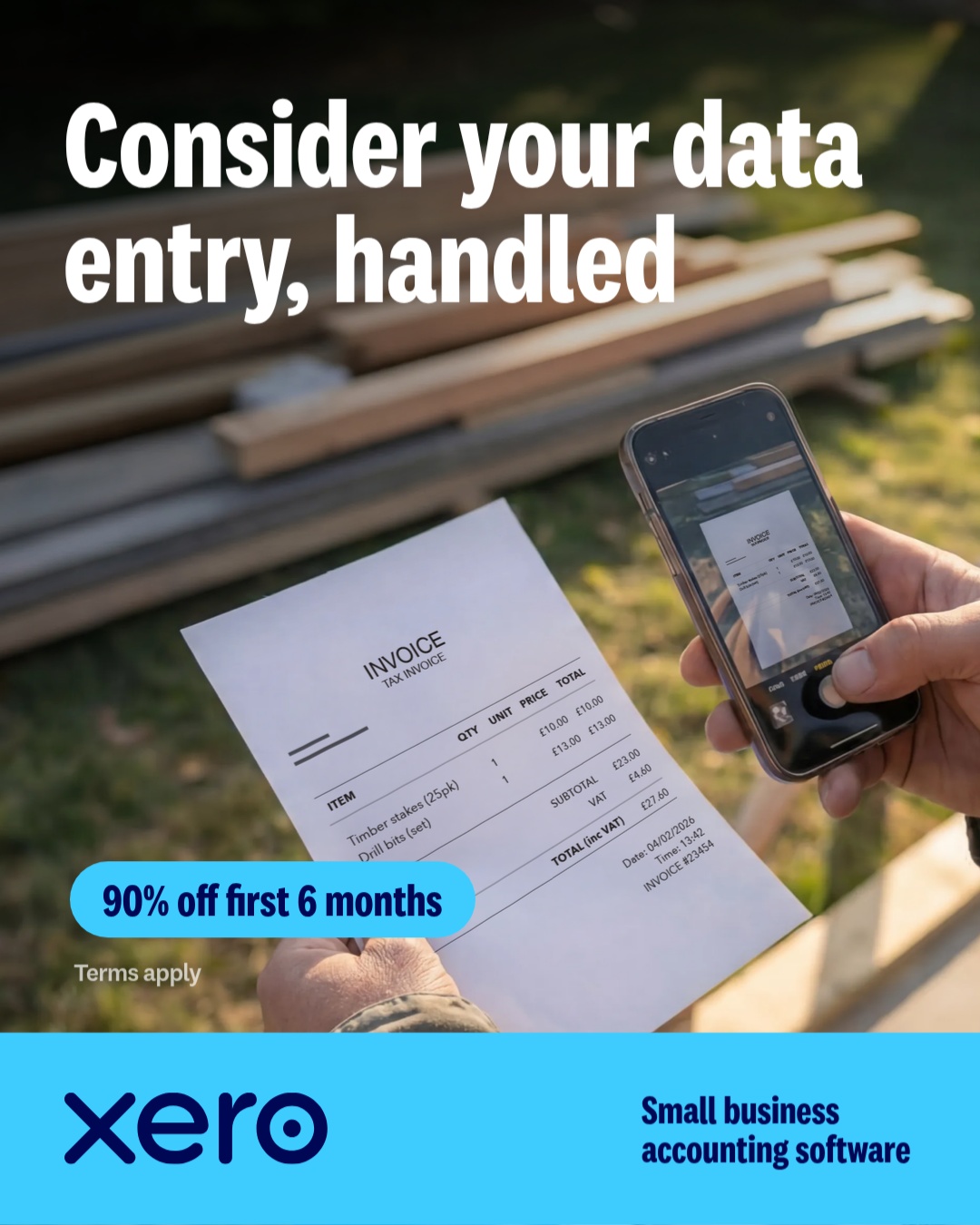 Xero Facebook ad: Accurate records at record speed