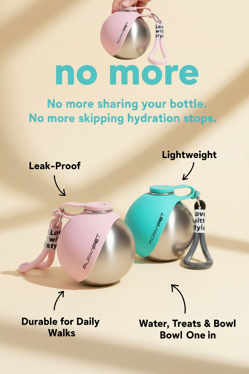 PupSphere Facebook ad: Hydrate Your Dog Anywhere, Instantly