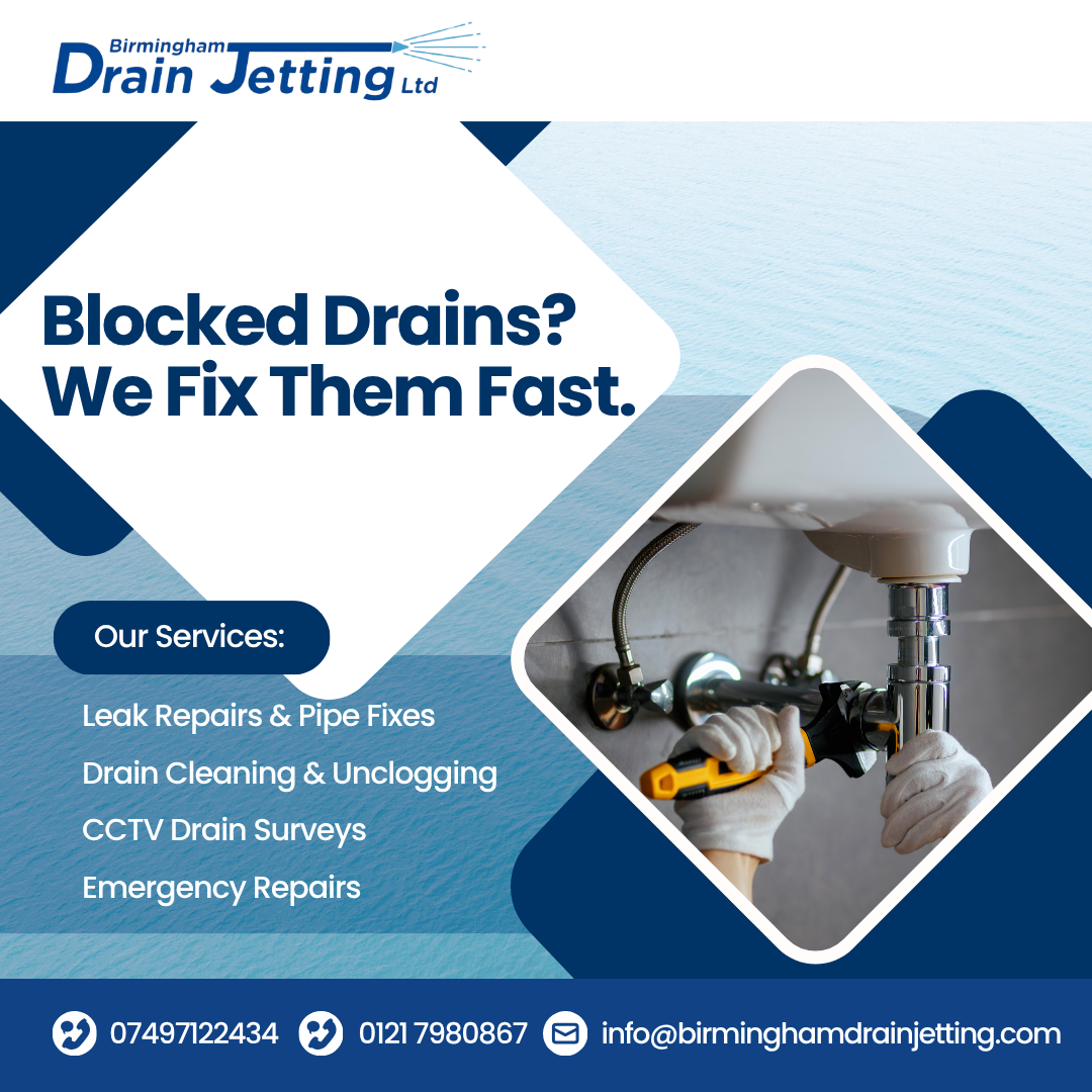 Birmingham drain jetting ltd Facebook ad: Blocked drain?