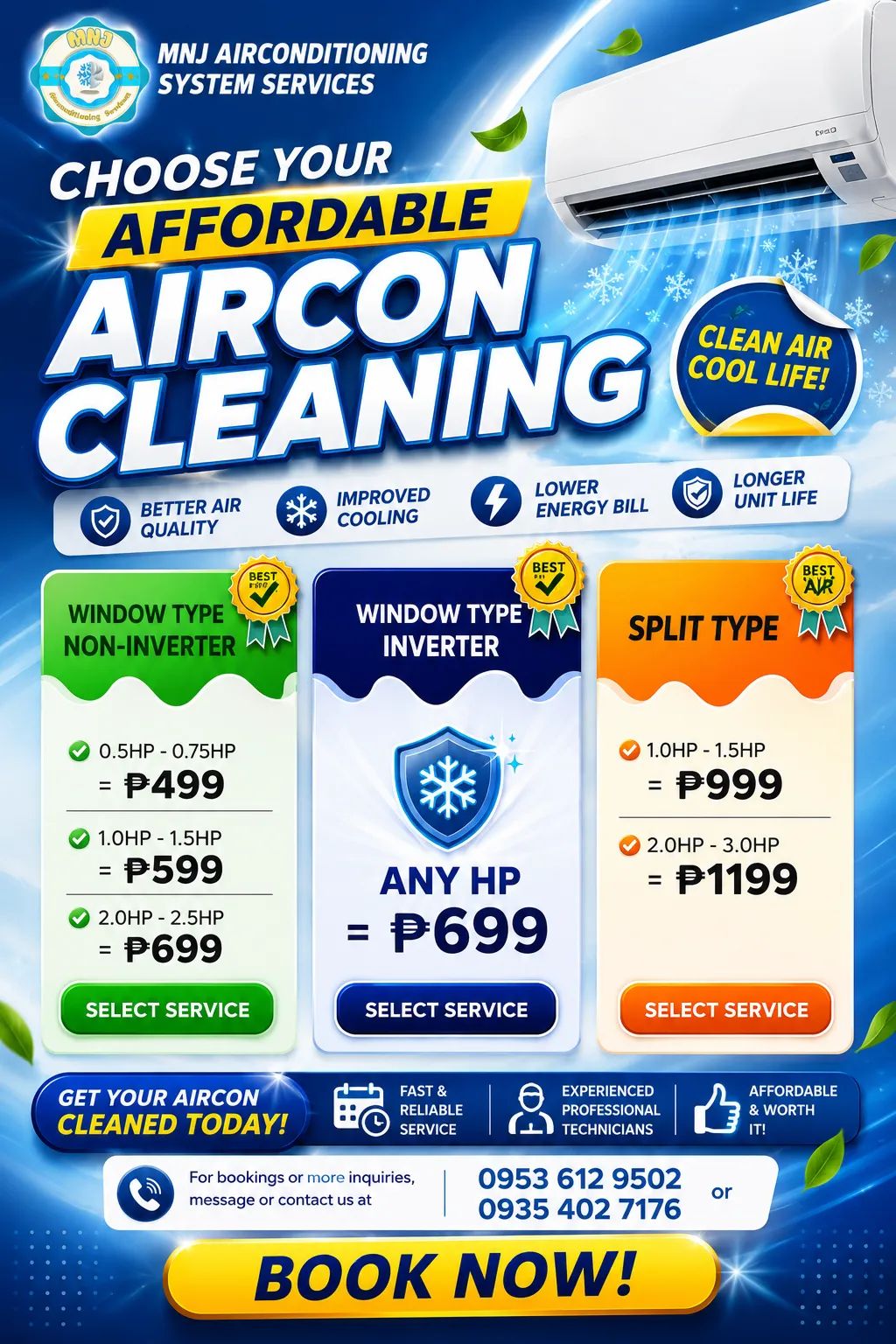 Mnj Airconditioning Systems Services Facebook ad: UPDATED PRICE LIST ALERT!