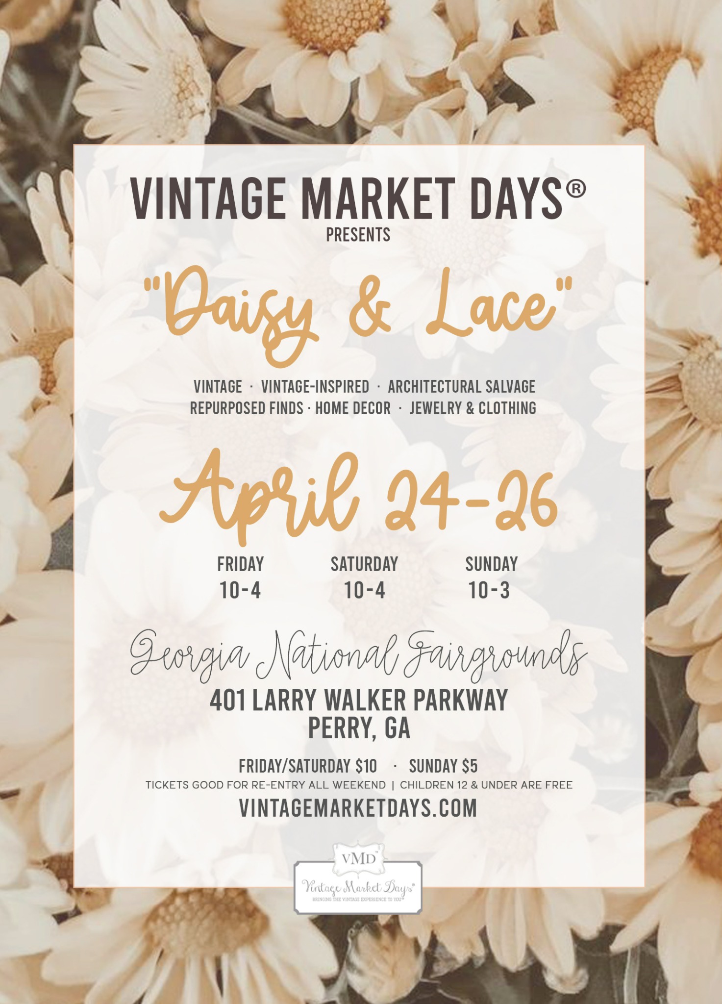 Vintage Market Days of Central Georgia Facebook ad: Shop 80+ Curated Vendors!