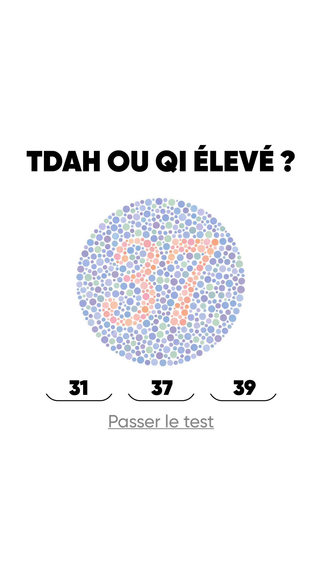 International IQ test Facebook ad
