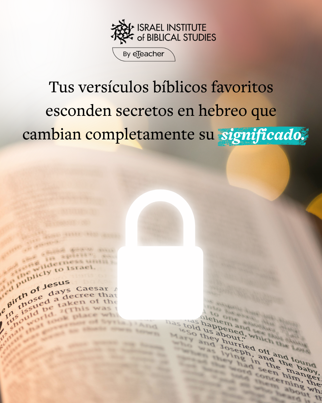 Instituto de Estudios Bíblicos de Israel Facebook ad