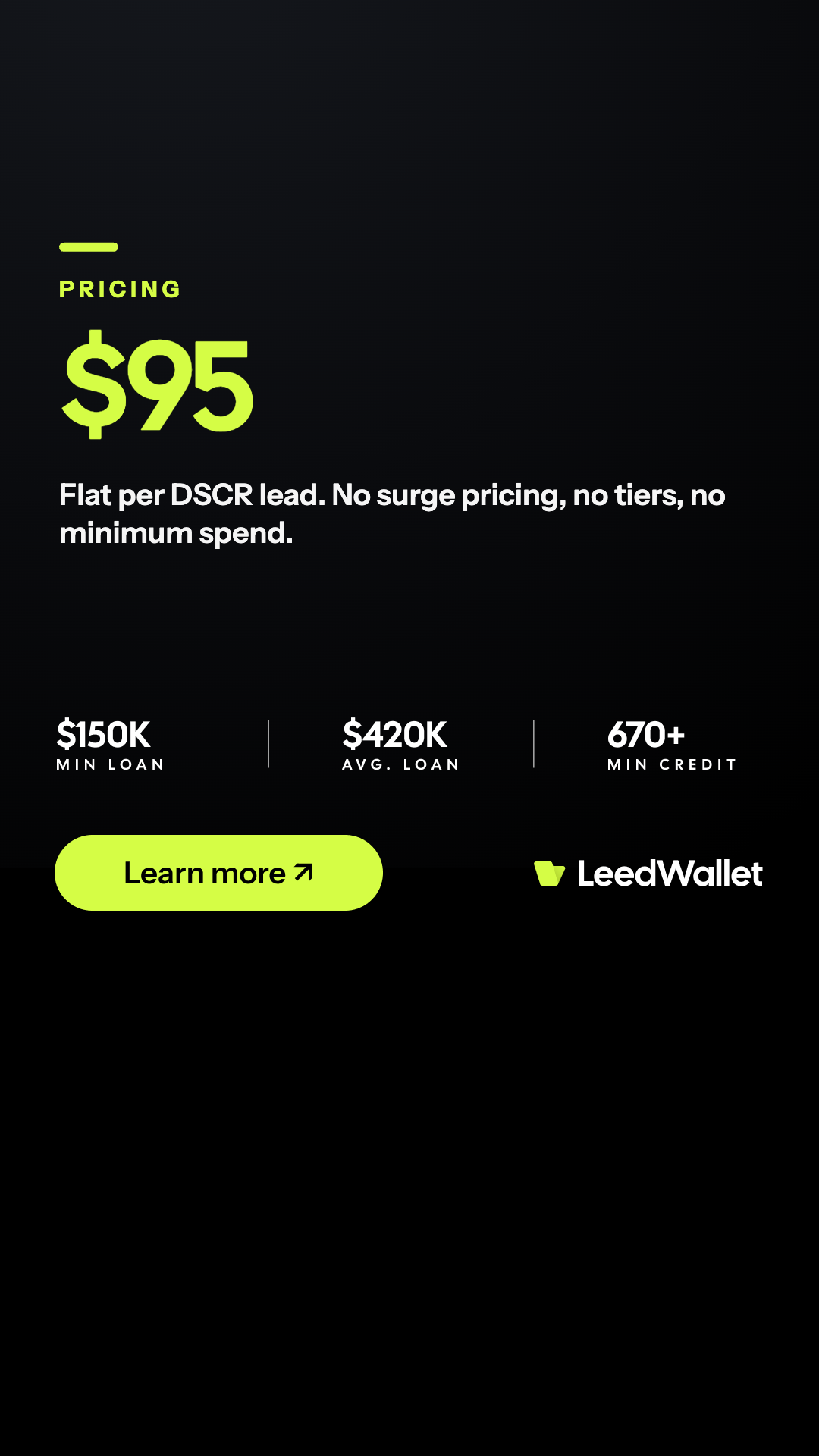 LeedWallet Facebook ad from Jul 6, 2026