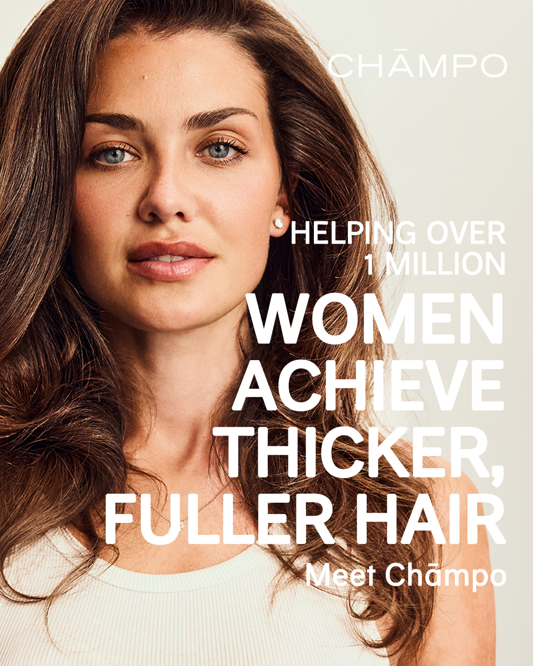 Chāmpo Haircare Facebook ad: For Thicker, Fuller Hair