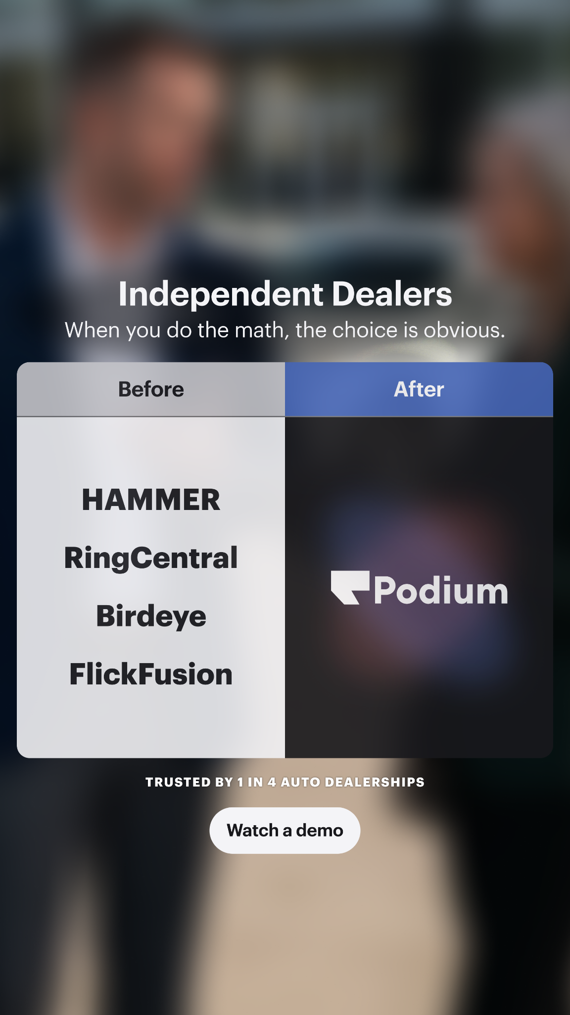 Podium Facebook ad