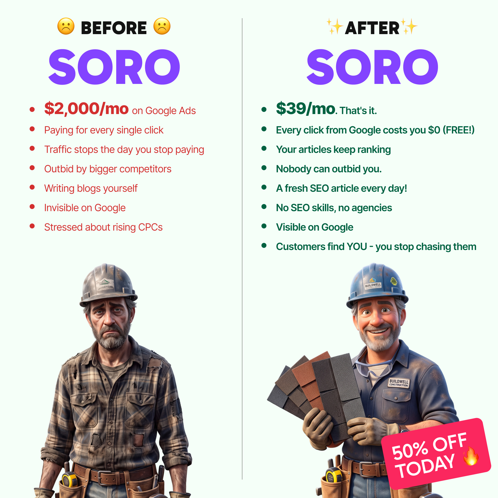 Soro SEO Facebook ad