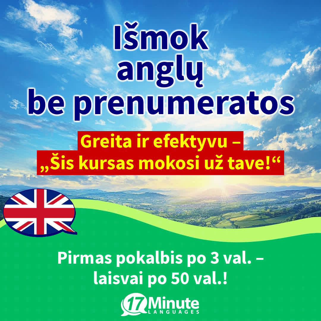 17 Minute Languages Lietuva Facebook ad