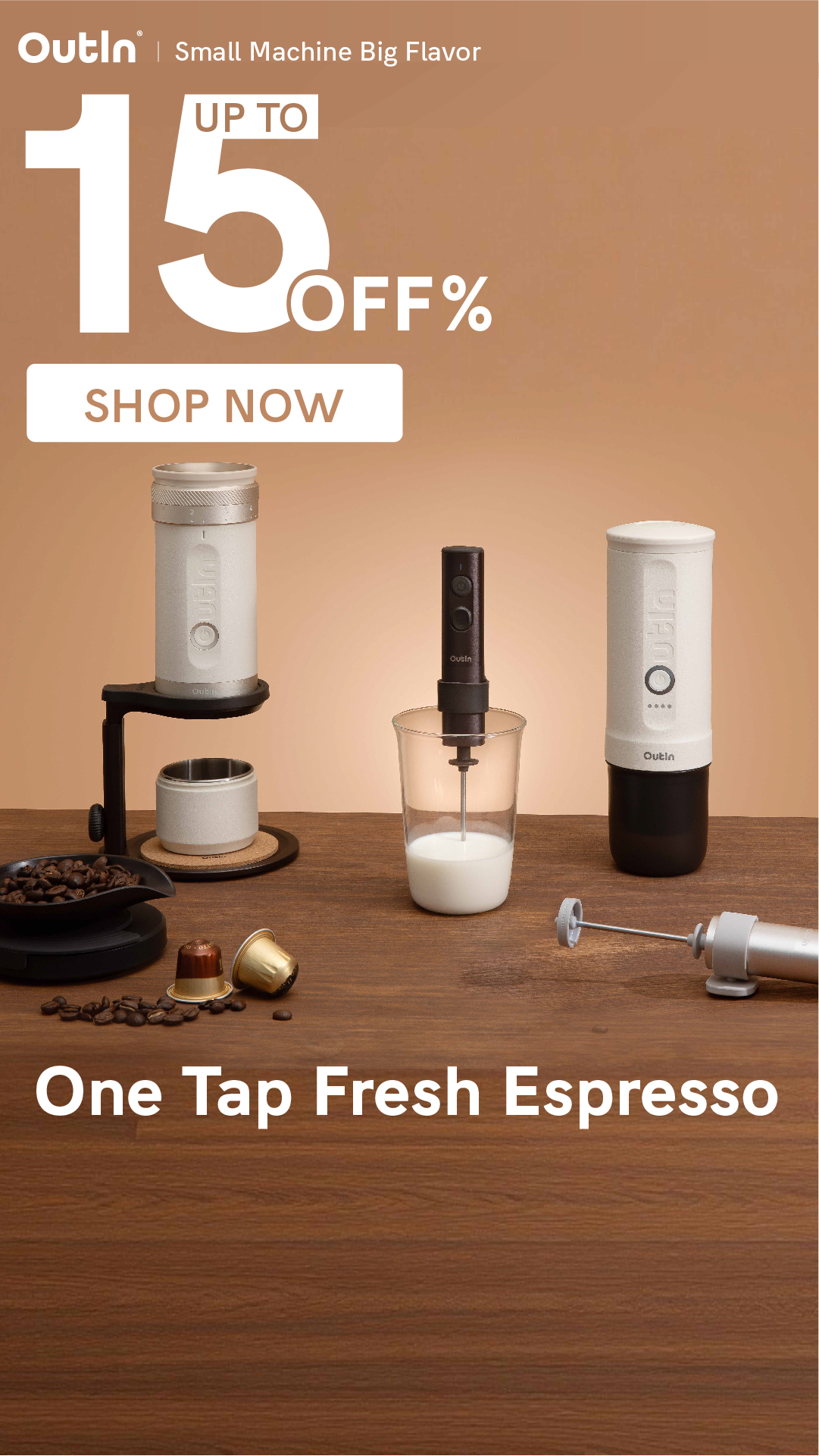 Outin Portable Electric Espresso Machine Facebook ad