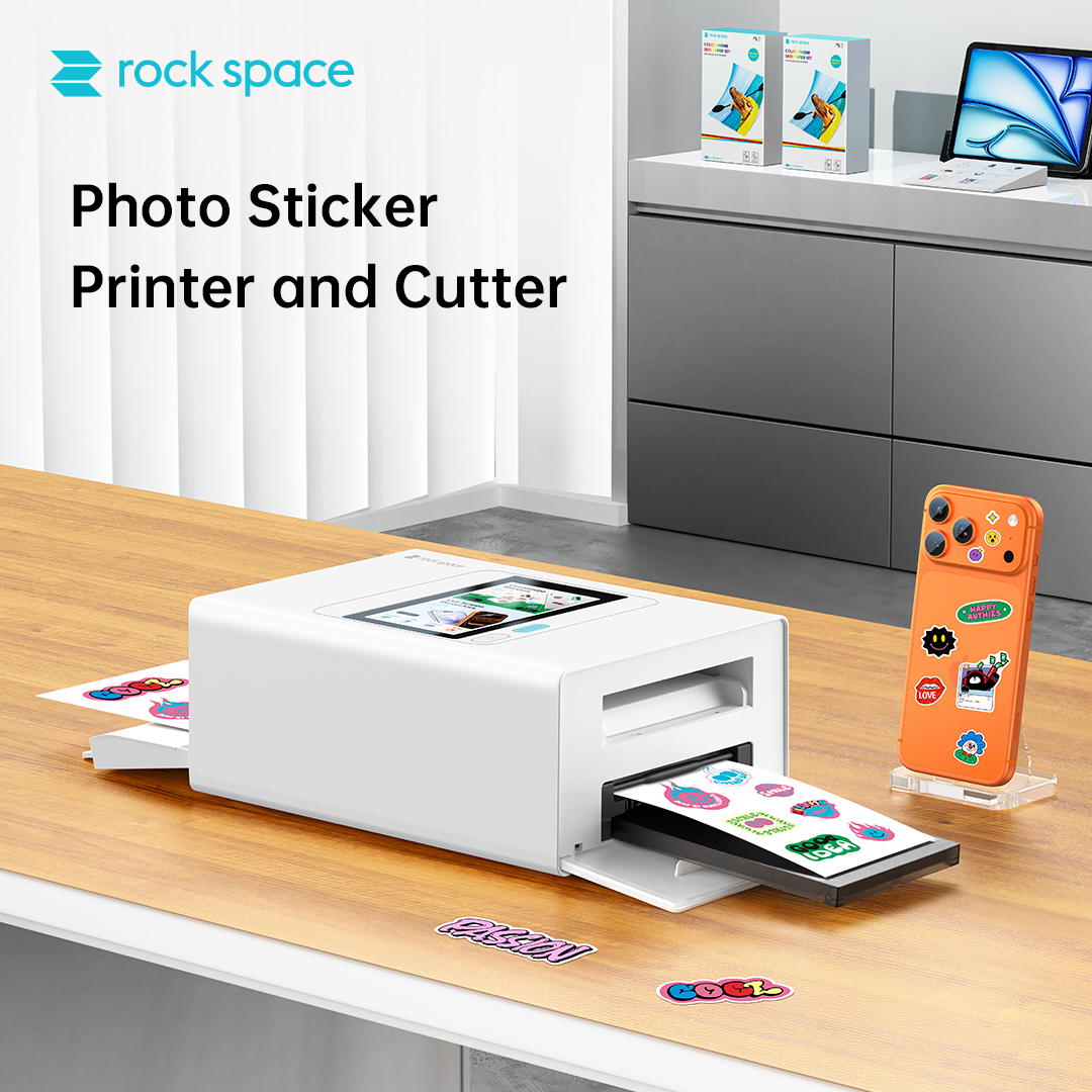 rock space Facebook ad: With rock space Photo Sticker Printer and Cutter…