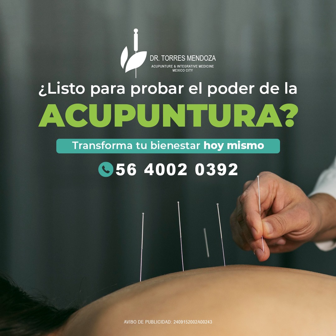 Dr. Torres Mendoza-Acupuntura & Medicina Integrativa Facebook ad: Relájate, alivia el estrés y mejora tu energía…