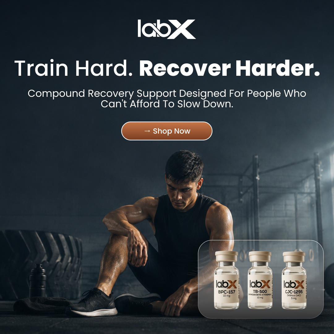 LABX Facebook ad: Recover Better. Train Consistently.