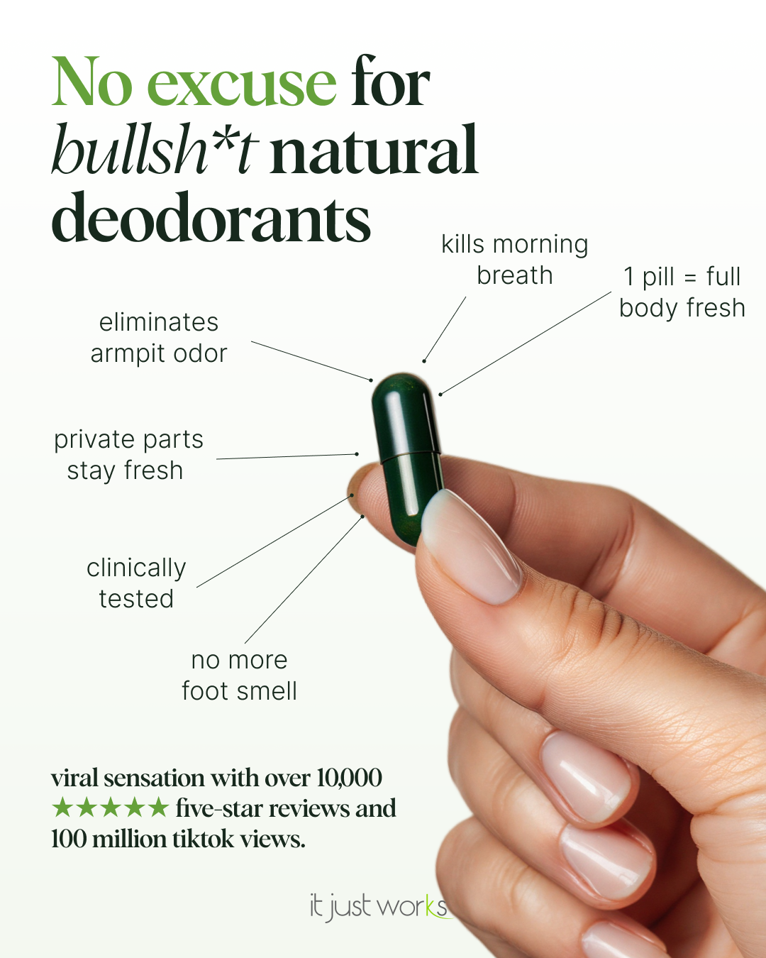 It Just Works Facebook ad: Smell Like Nothing (Yes, That’s the Goal)