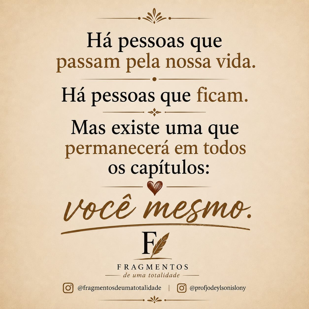 fragmentosdeumatotalidade Facebook ad: Reconstruir-se é um desafio.