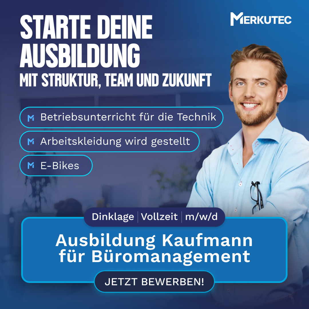 Merkutec Facebook ad: Jetzt Ausbildungsplatz sichern!