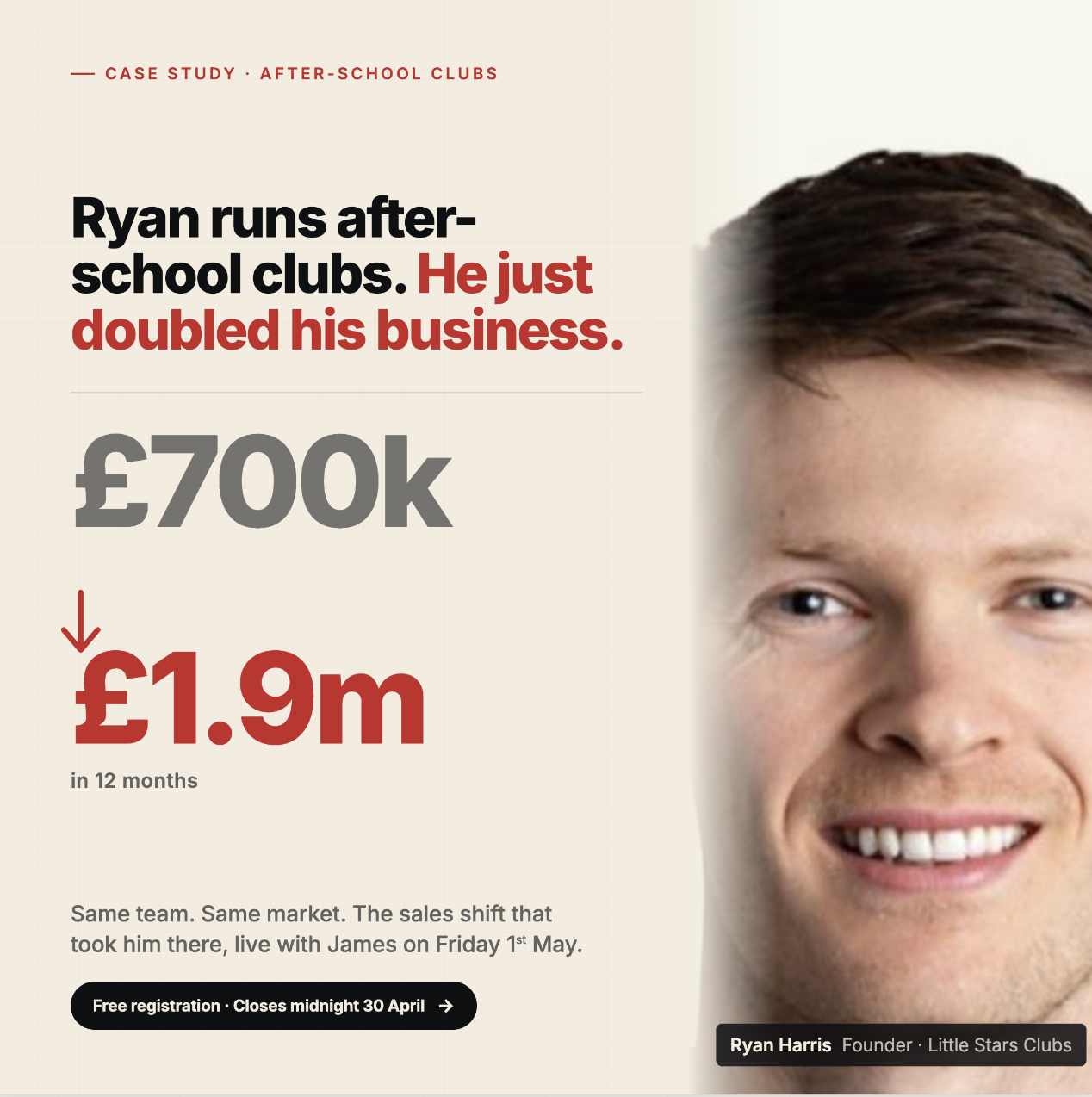 James Burke - Action Coach Facebook ad: £1.2m from better conversations