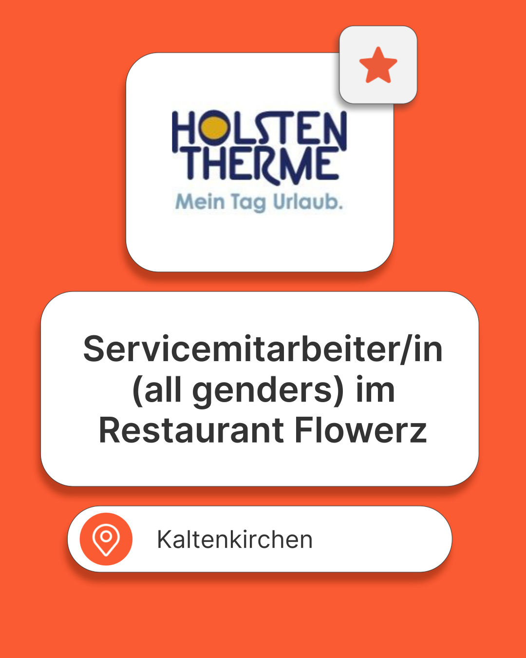 meine.jobs Facebook ad: Servicemitarbeiter/in (all genders) im Restaurant Flowerz