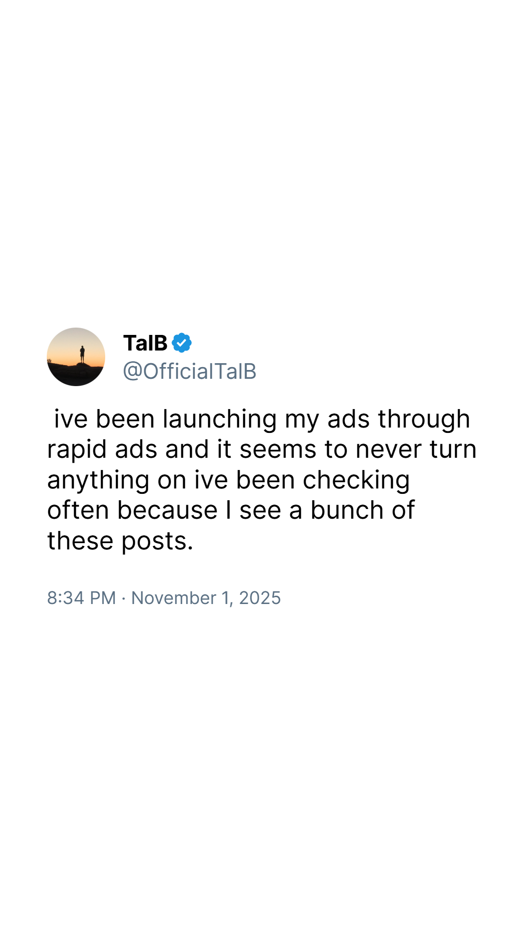 Rapid Ads Facebook ad